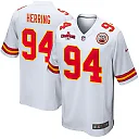 Zennovawear Malik Herring 94 Kansas City Chiefs AFC Champions Patch Game Men Jersey - White