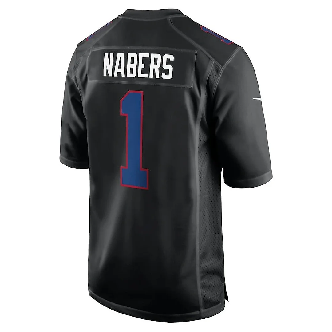 Zennovawear Malik Nabers 1 New York Giants Fashion Men Jersey - Carbon Black
