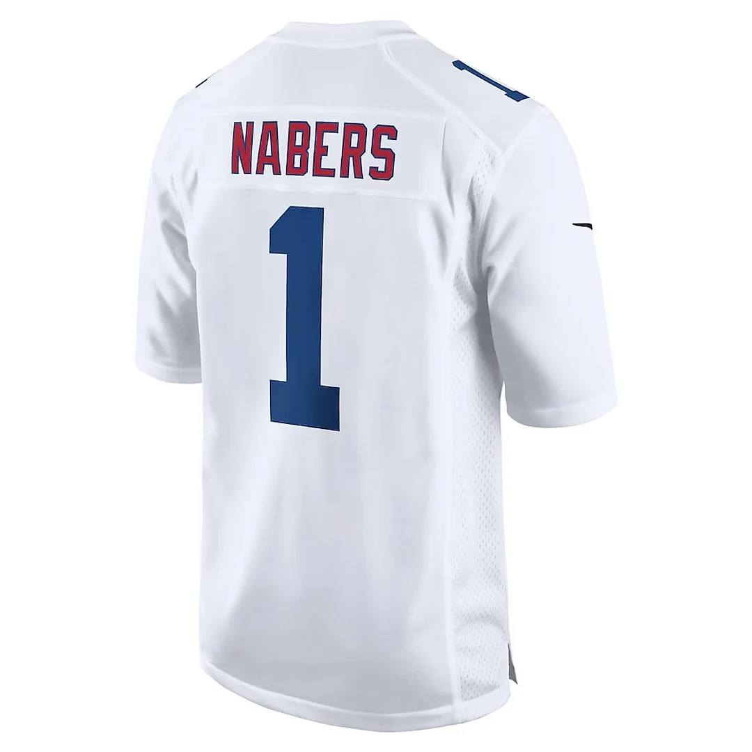 Zennovawear Malik Nabers 1 New York Giants Fashion Men Jersey - Tundra White