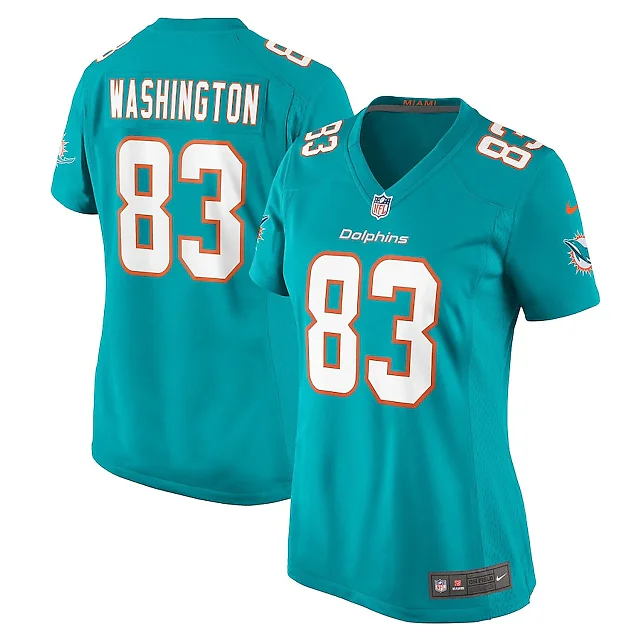 Zennovawear Malik Washington 83 Miami Dolphins Women's Game Jersey - Aqua
