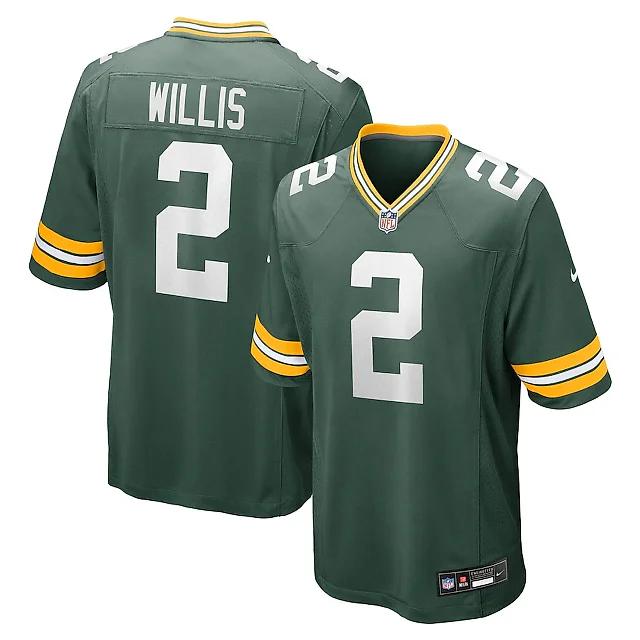 Zennovawear Malik Willis 2 Green Bay Packers Game Men Jersey - Green