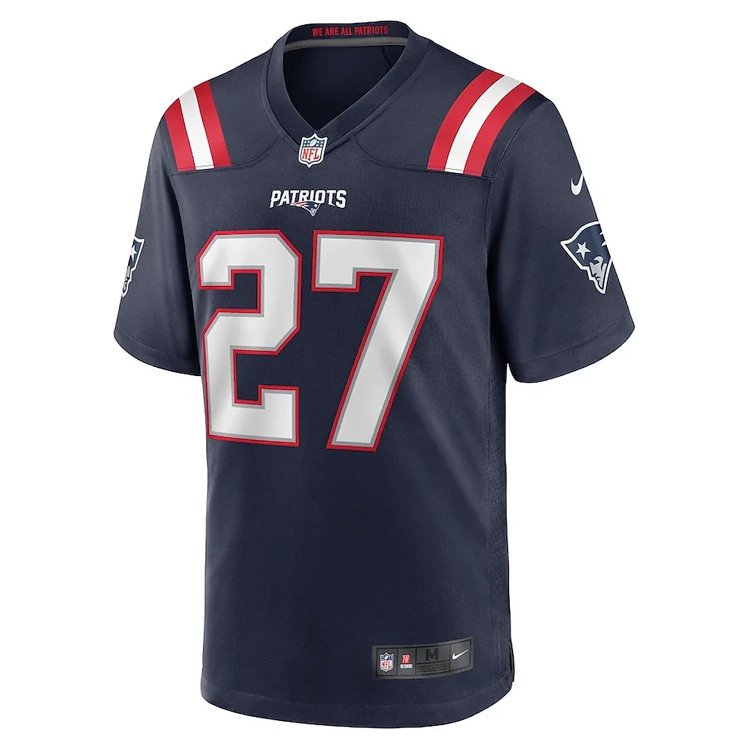 Zennovawear Marcellas Dial Jr. 27 New England Patriots Game Men Jersey - Navy