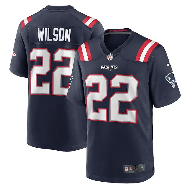 Zennovawear Marco Wilson 22 New England Patriots Team Game Men Jersey - Navy