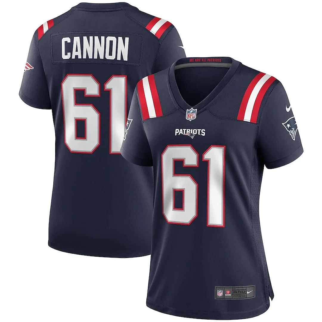 Zennovawear Marcus Cannon 61 New England Patriots Women Game Jersey - Navy