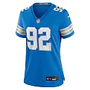 Zennovawear Marcus Davenport 92 Detroit Lions Team Game Women Jersey - Blue