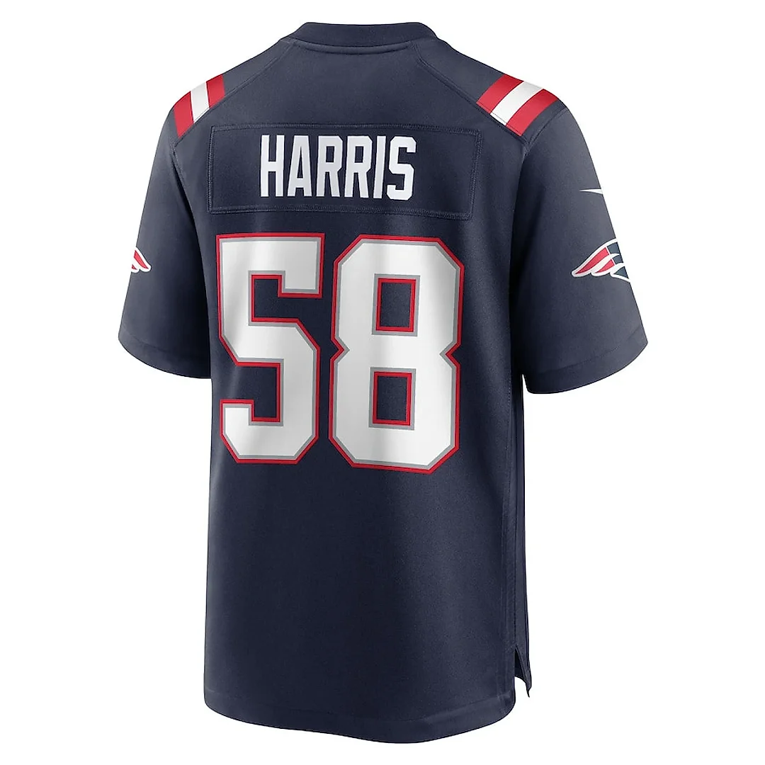 Zennovawear Marcus Harris 58 New England Patriots Team Game Men Jersey - Navy