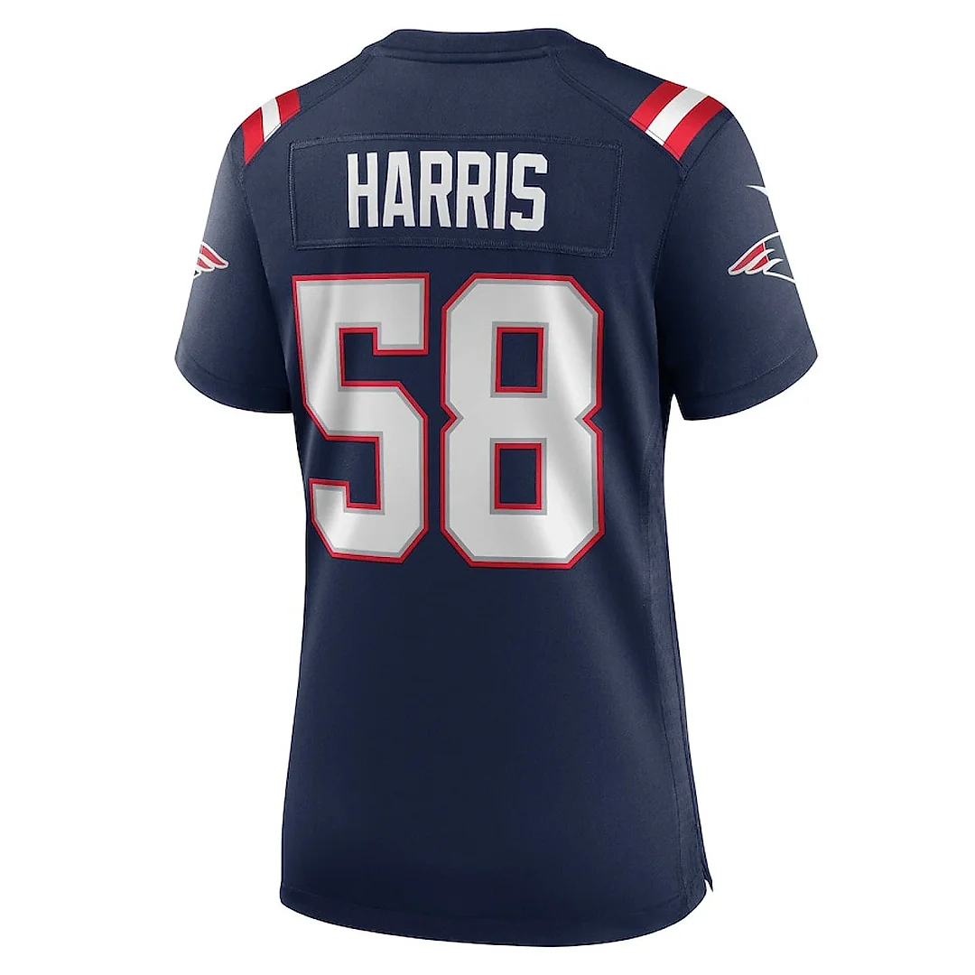 Zennovawear Marcus Harris 58 New England Patriots Women's Team Game Jersey - Navy