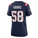 Zennovawear Marcus Harris 58 New England Patriots Women's Team Game Jersey - Navy