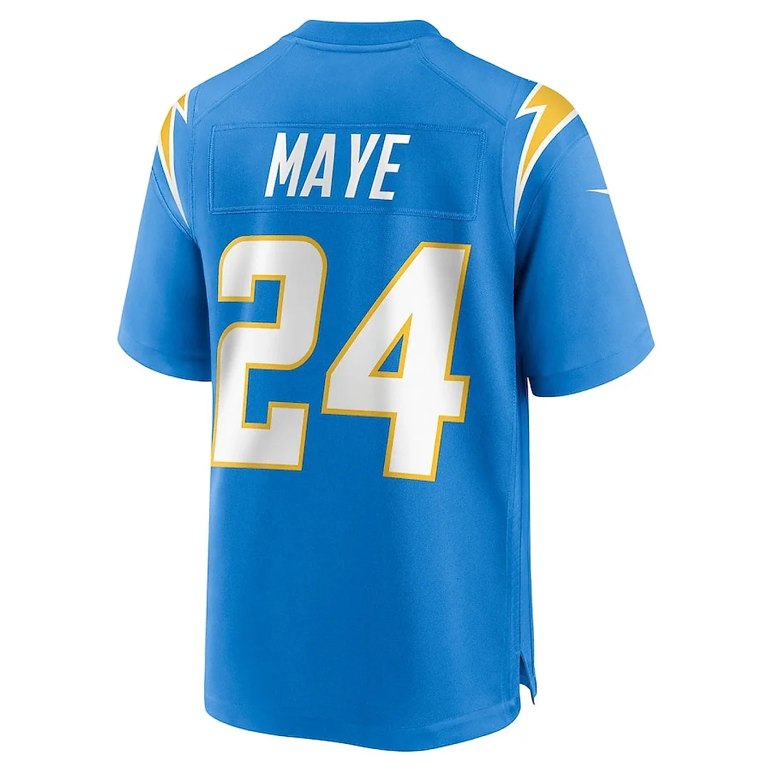 Zennovawear Marcus Maye 24 Los Angeles Chargers Team Game Men Jersey - Powder Blue