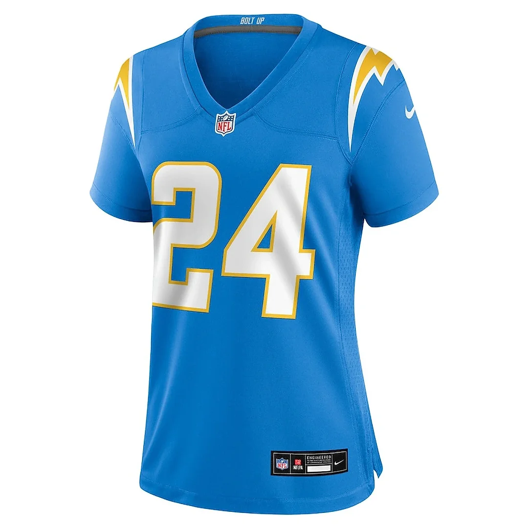 Zennovawear Marcus Maye 24 Los Angeles Chargers Women's Team Game Jersey - Powder Blue