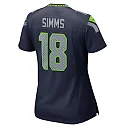 Zennovawear Marcus Simms 18 Seattle Seahawks Women's Game Jersey - College Navy