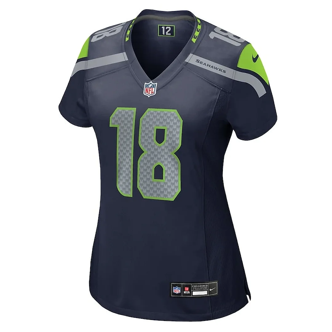 Zennovawear Marcus Simms 18 Seattle Seahawks Women's Game Jersey - College Navy