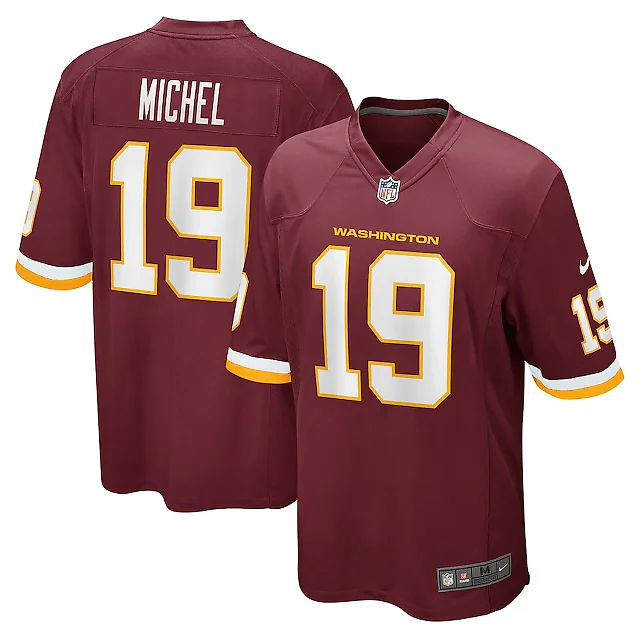 Zennovawear Marken Michel 19 Washington Football Team Men Game Jersey - Burgundy