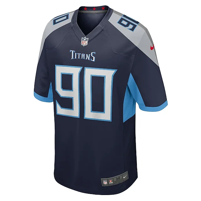 Zennovawear Marlon Davidson 90 Tennessee Titans Game Men Jersey - Navy