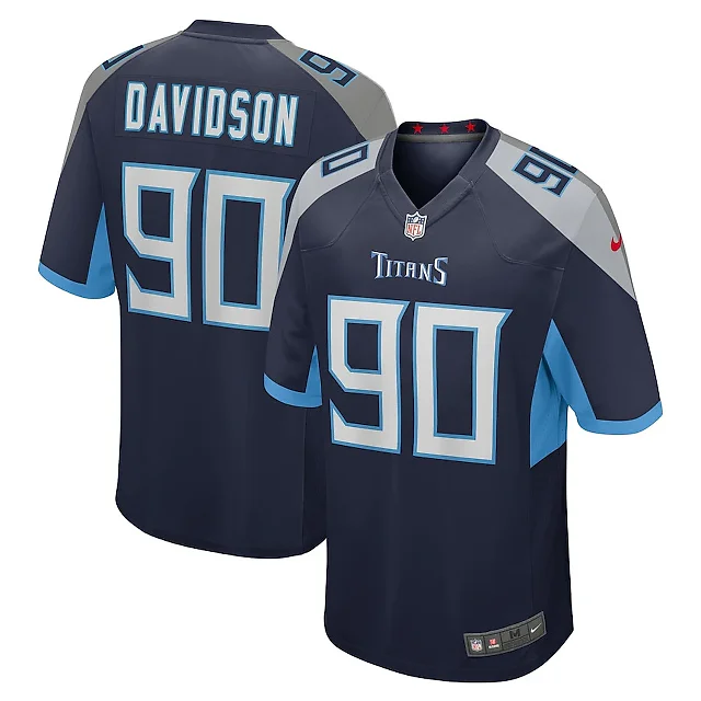 Zennovawear Marlon Davidson 90 Tennessee Titans Game Men Jersey - Navy
