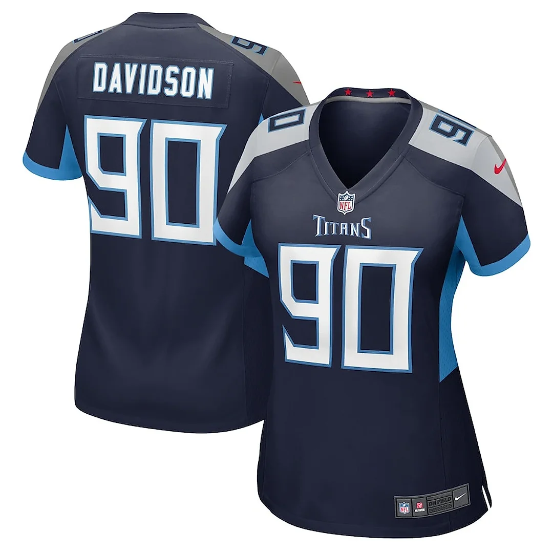 Zennovawear Marlon Davidson 90 Tennessee Titans Women's Game Jersey - Navy