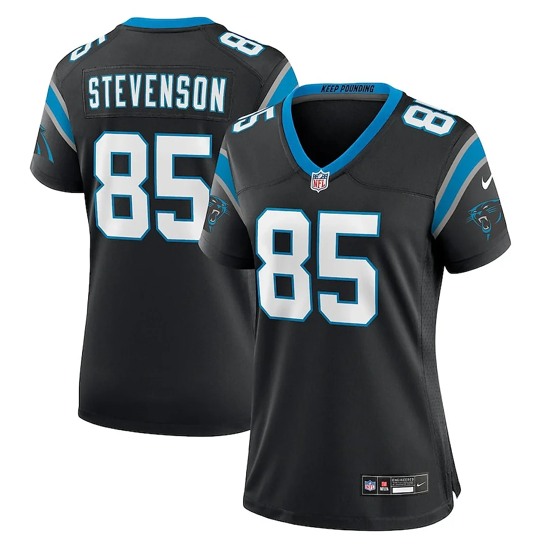 Zennovawear Marquez Stevenson 85 Carolina Panthers Women's Team Game Jersey - Black