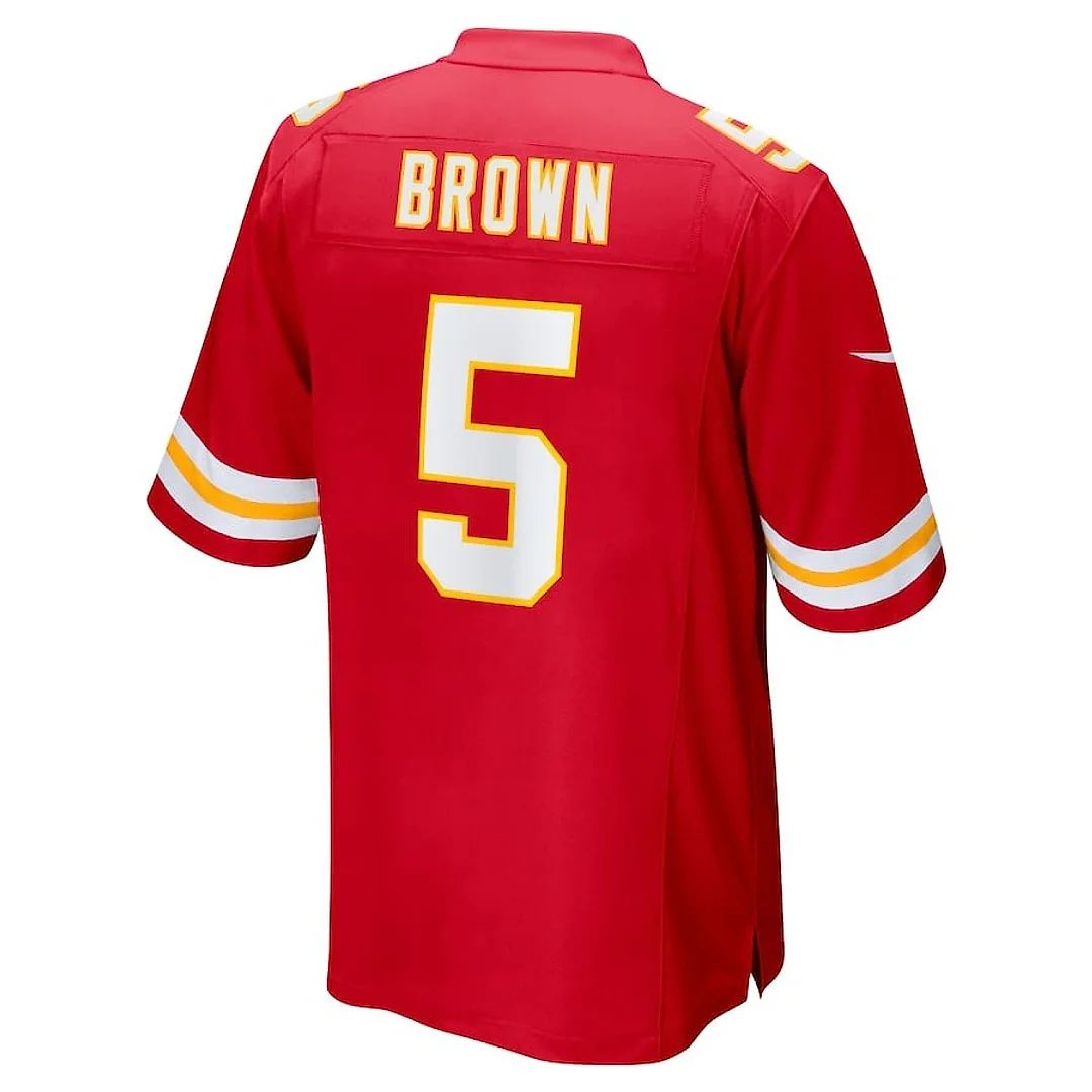 Zennovawear Marquise Brown 5 Kansas City Chiefs Game Men Jersey - Red