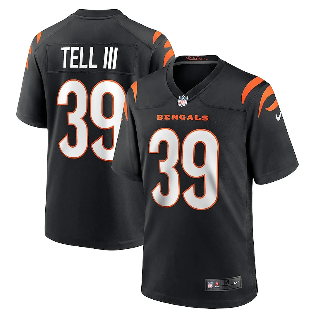 Zennovawear Marvell Tell III 39 Cincinnati Bengals Team Game Men Jersey - Black