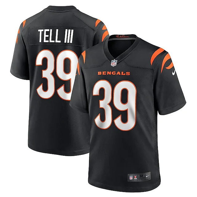 Zennovawear Marvell Tell III 39 Cincinnati Bengals Team Game Men Jersey - Black