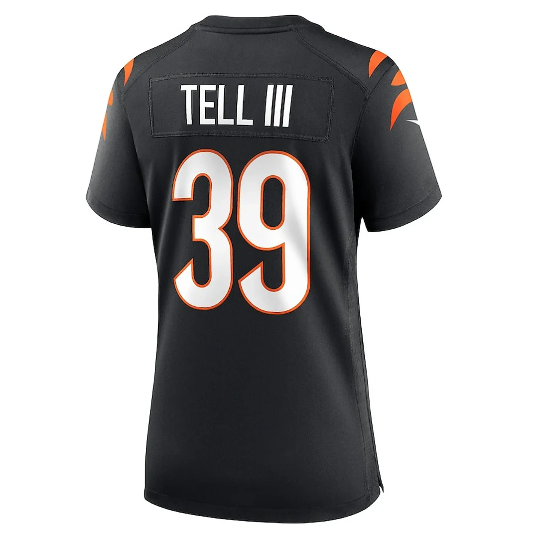 Zennovawear Marvell Tell III 39 Cincinnati Bengals Women Game Jersey - Black