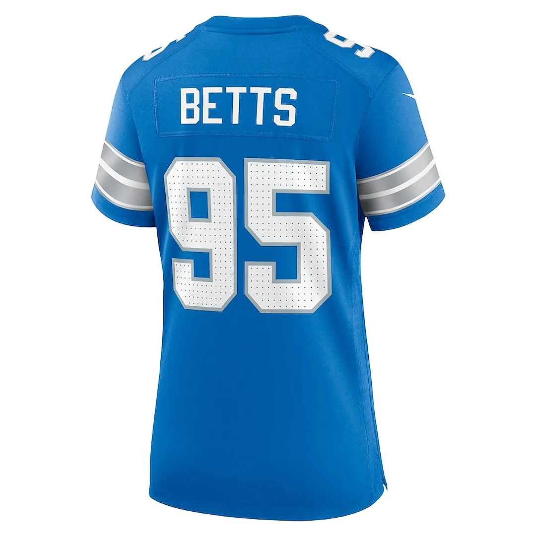 Zennovawear Mathieu Betts 95 Detroit Lions Women's Game Jersey - Blue