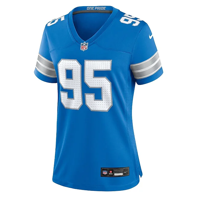 Zennovawear Mathieu Betts 95 Detroit Lions Women's Game Jersey - Blue