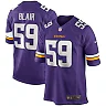 Zennovawear Matt Blair 59 Minnesota Vikings Men Game Retired Jersey - Purple