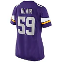 Zennovawear Matt Blair 59 Minnesota Vikings Women Game Retired Jersey - Purple