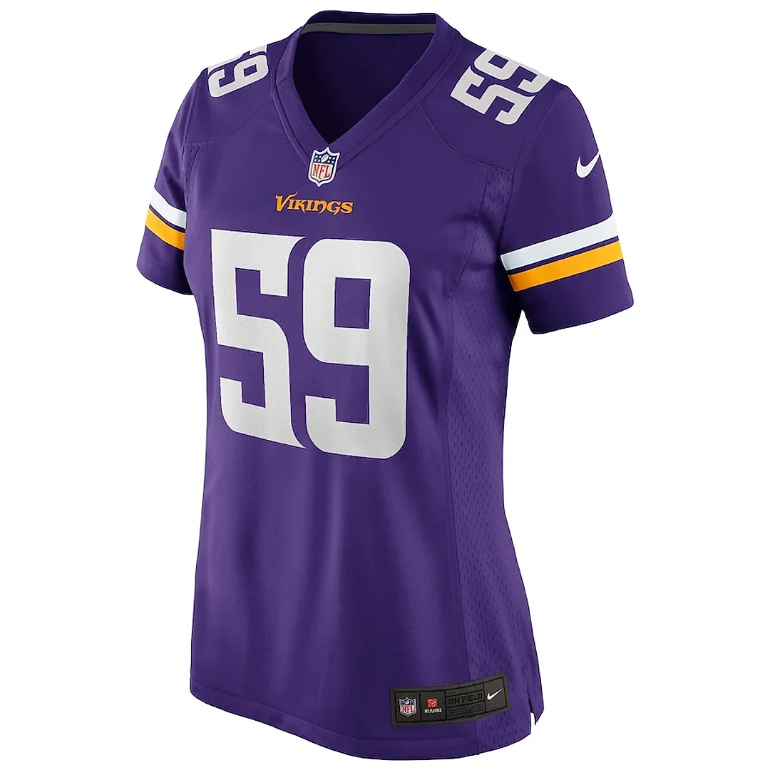 Zennovawear Matt Blair 59 Minnesota Vikings Women Game Retired Jersey - Purple