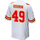 Zennovawear Matt Bushman 49 Kansas City Chiefs AFC Champions Patch Game Men Jersey - White