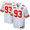 Zennovawear Matt Dickerson 93 Kansas City Chiefs AFC Champions Patch Game Men Jersey - White