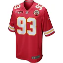 Zennovawear Matt Dickerson 93 Kansas City Chiefs AFC Champions Patch Game Men Jersey - Red