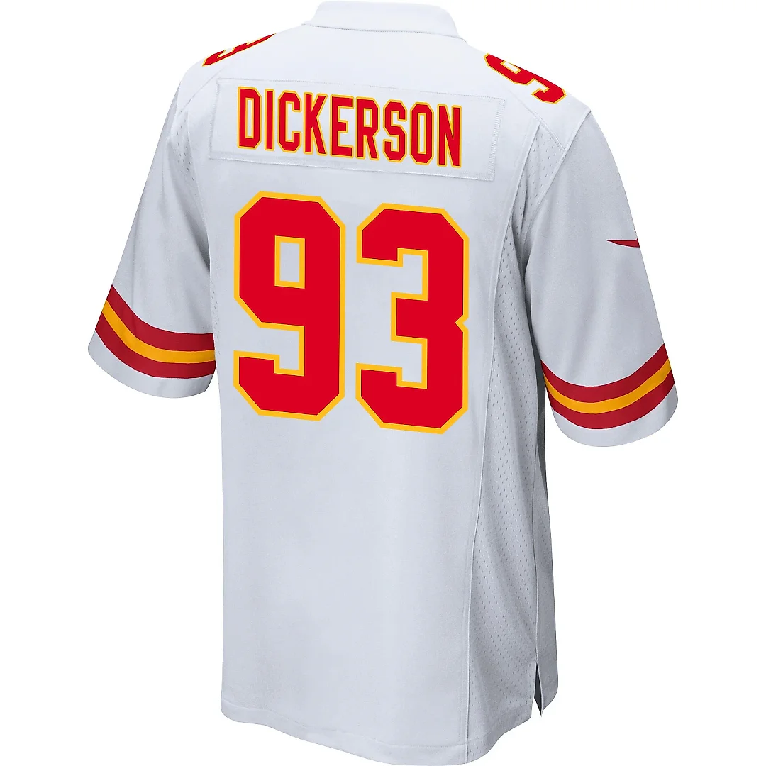 Zennovawear Matt Dickerson 93 Kansas City Chiefs AFC Champions Patch Game Men Jersey - White