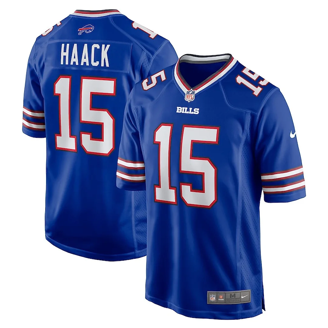 Zennovawear Matt Haack 15 Buffalo Bills Game Men Jersey - Royal