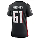 Zennovawear Matt Hennessy 61 Atlanta Falcons Women's Team Game Jersey - Black