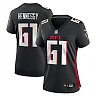 Zennovawear Matt Hennessy 61 Atlanta Falcons Women's Team Game Jersey - Black