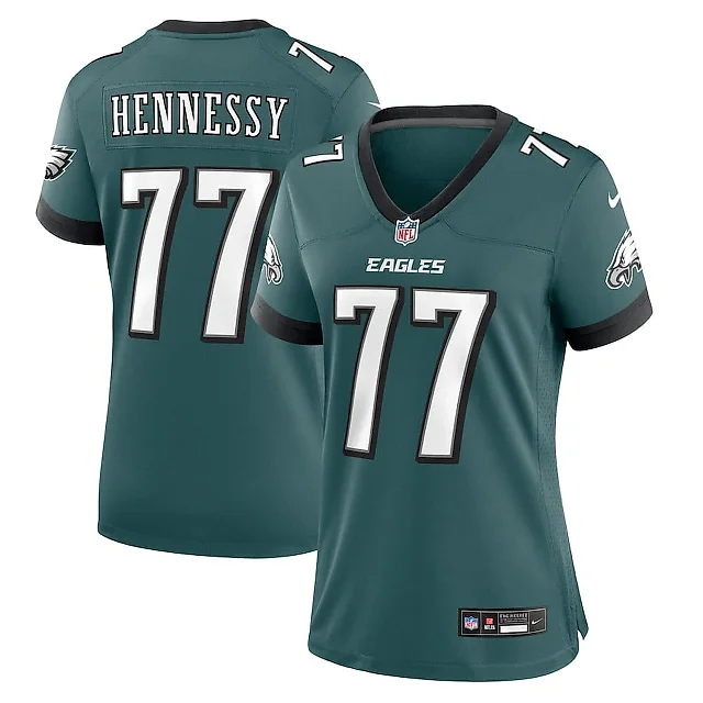 Zennovawear Matt Hennessy 77 Philadelphia Eagles Women Game Jersey - Midnight Green