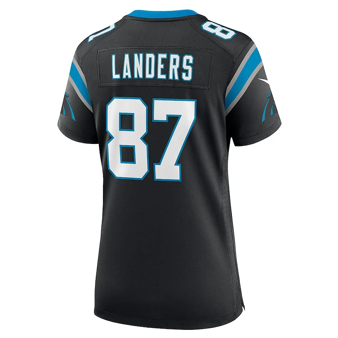 Zennovawear Matt Landers 87 Carolina Panthers Game Women Jersey - Black