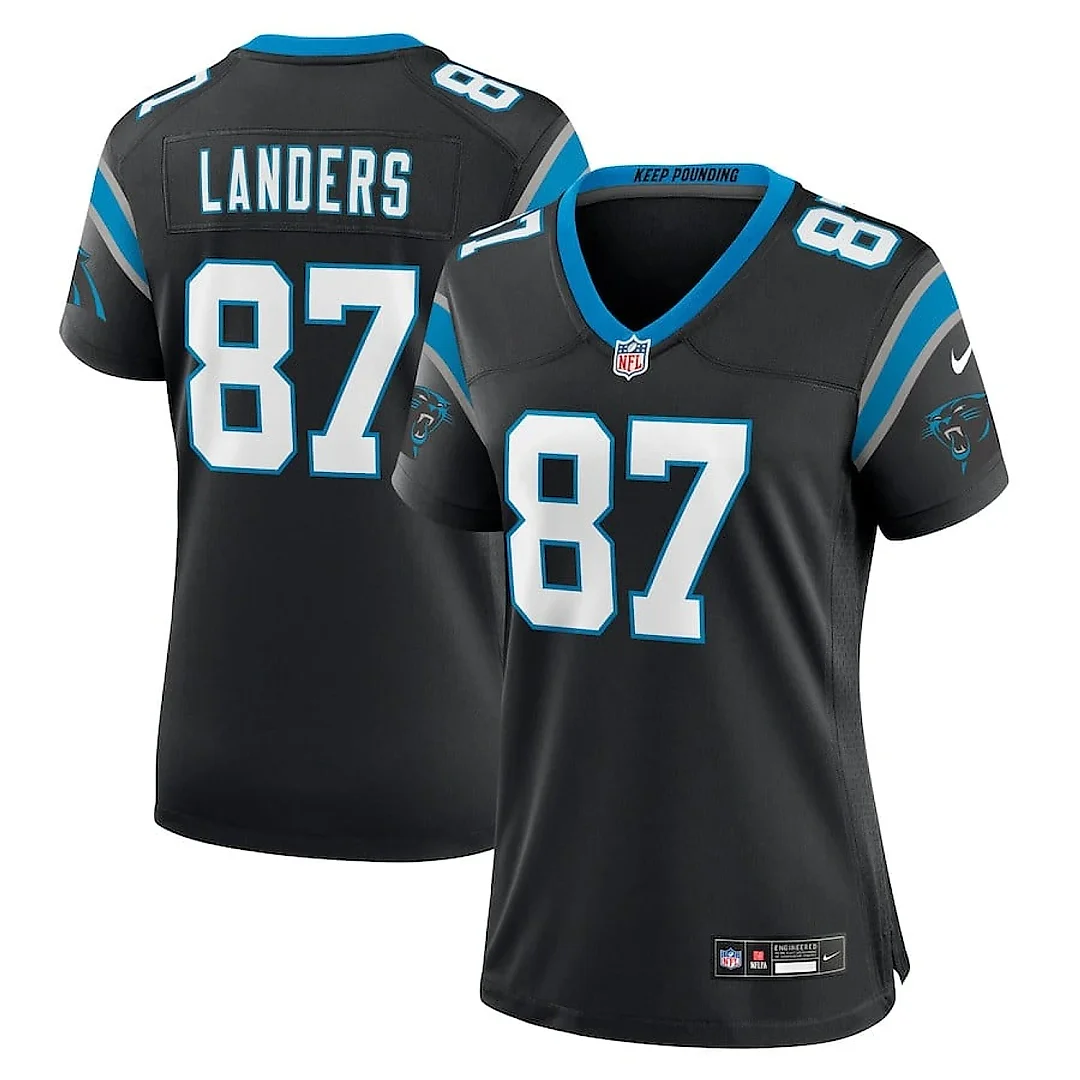 Zennovawear Matt Landers 87 Carolina Panthers Game Women Jersey - Black