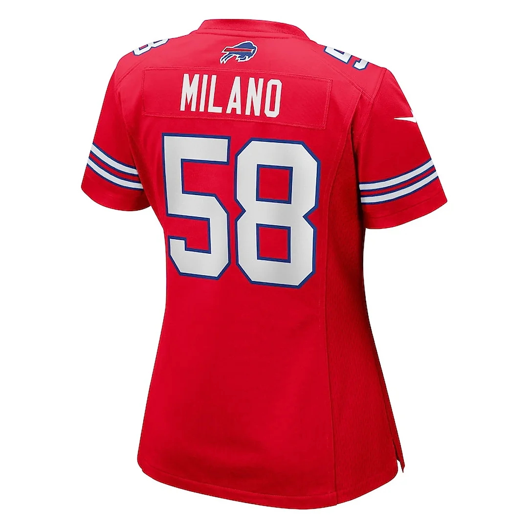 Zennovawear Matt Milano 58 Buffalo Bills Women Game Jersey - Red