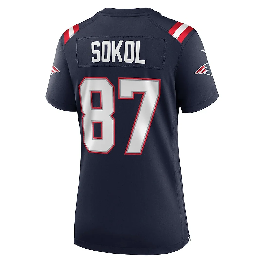 Zennovawear Matt Sokol 87 New England Patriots Women Game Jersey - Navy