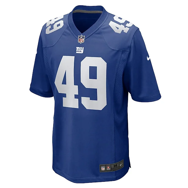 Zennovawear Matthew Adams 49 New York Giants Team Game Men Jersey - Royal