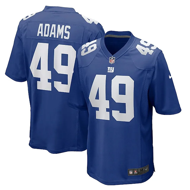 Zennovawear Matthew Adams 49 New York Giants Team Game Men Jersey - Royal