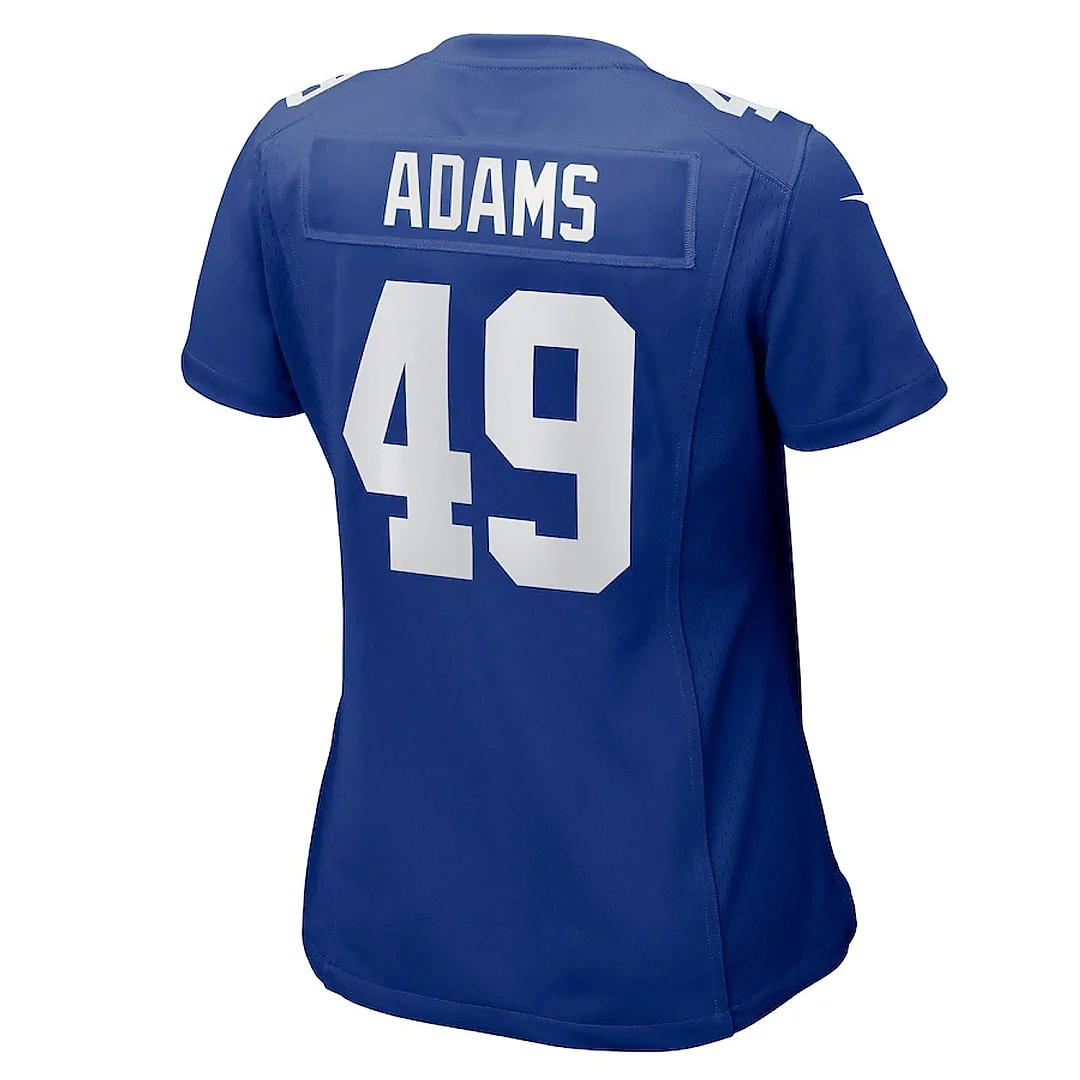 Zennovawear Matthew Adams 49 New York Giants Women's Game Jersey - Royal