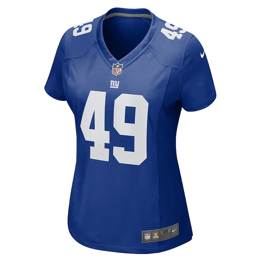 Zennovawear Matthew Adams 49 New York Giants Women's Game Jersey - Royal