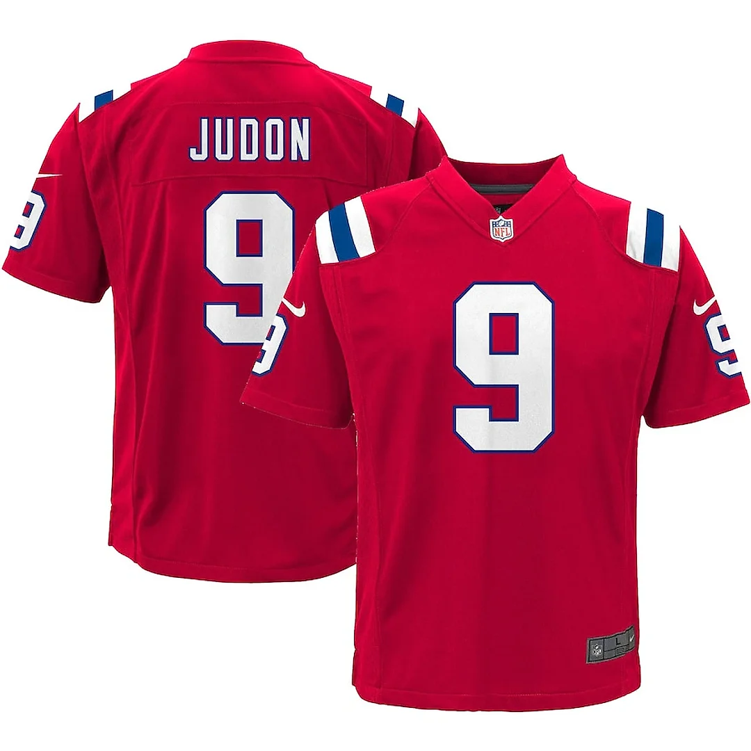 Zennovawear Matthew Judon 9 New England Patriots YOUTH Game Jersey - Red