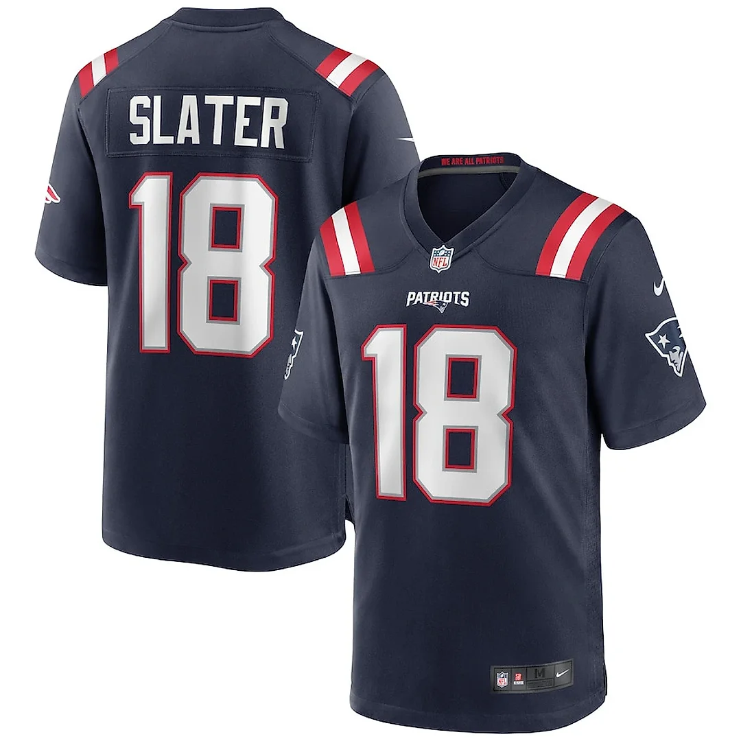 Zennovawear Matthew Slater 18 New England Patriots Men Game Jersey - Navy