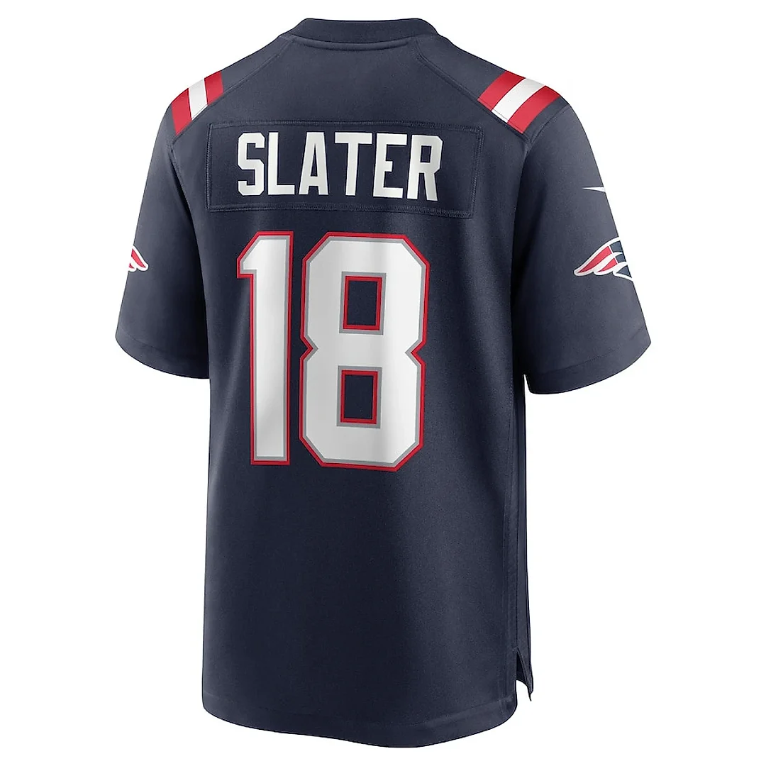 Zennovawear Matthew Slater 18 New England Patriots Men Game Jersey - Navy