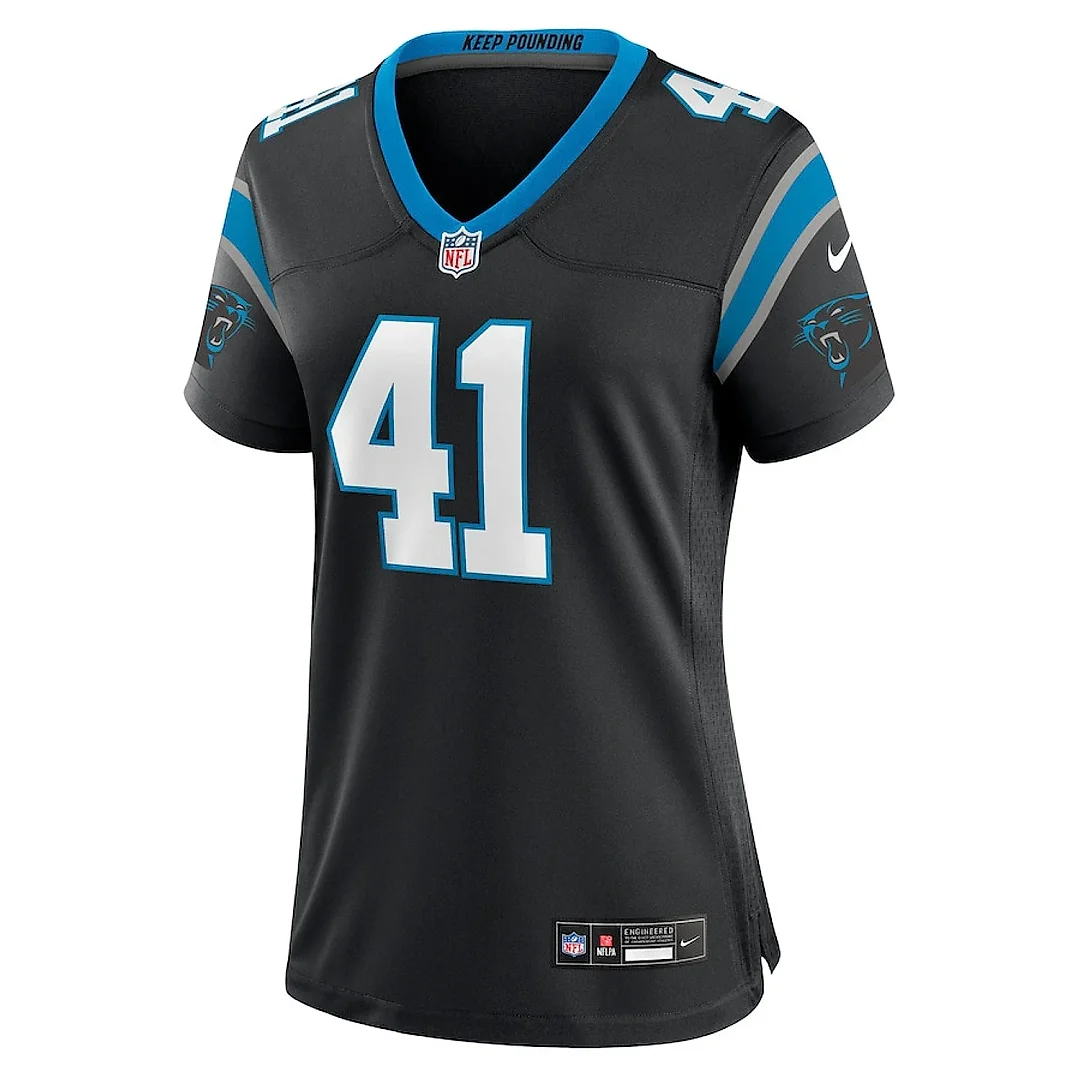 Zennovawear Matthias Farley 41 Carolina Panthers Women's Team Game Jersey - Black